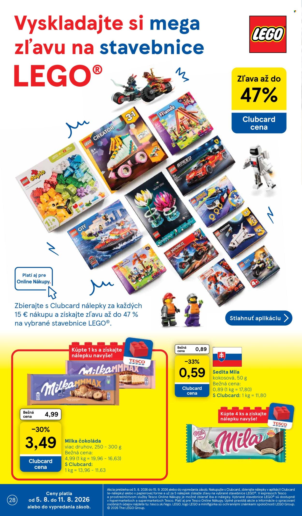 Leták TESCO supermarket - 5.8.2026 - 11.8.2026. Strana 28
