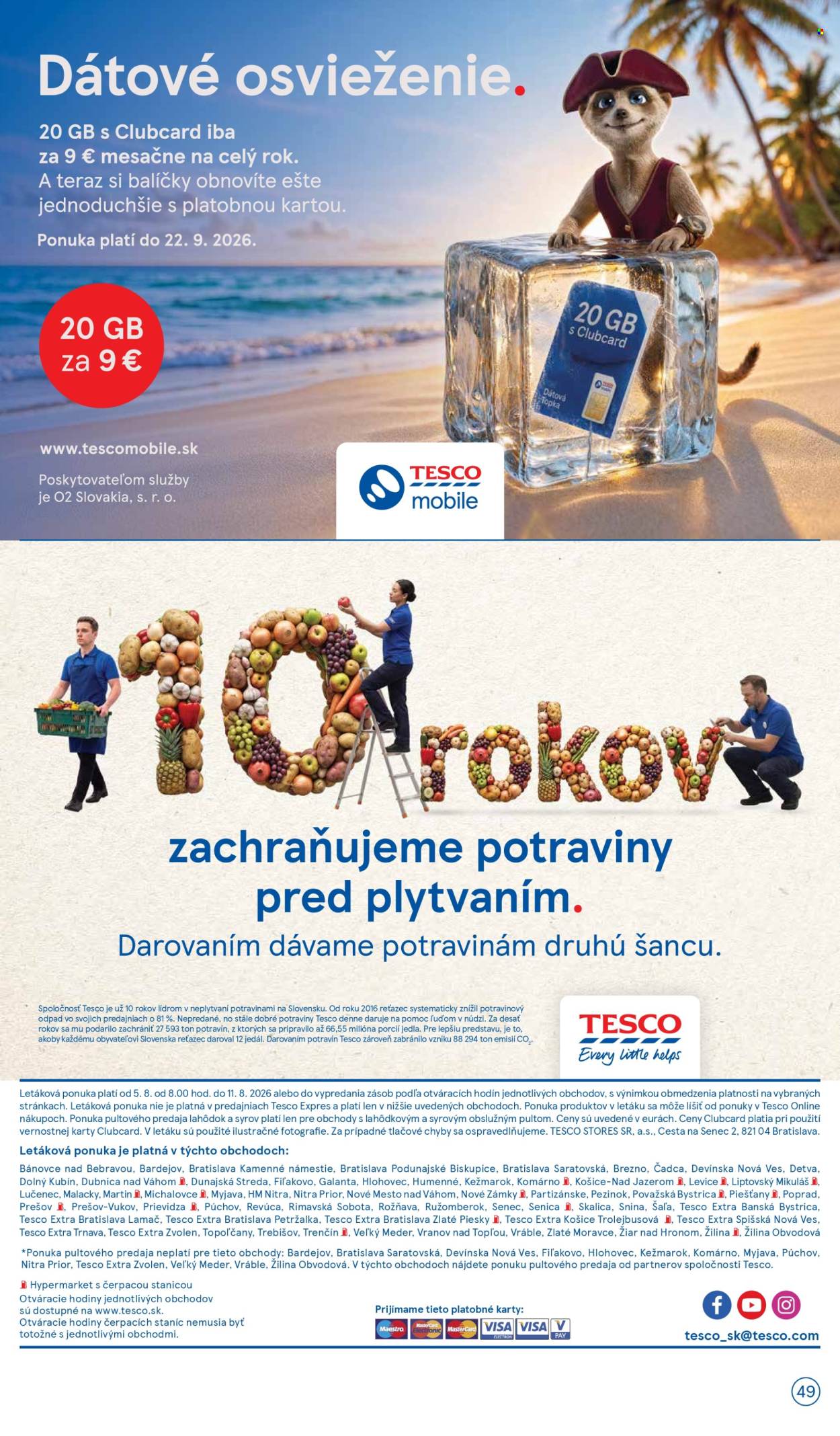 Leták TESCO - 5.8.2026 - 11.8.2026. Strana 49