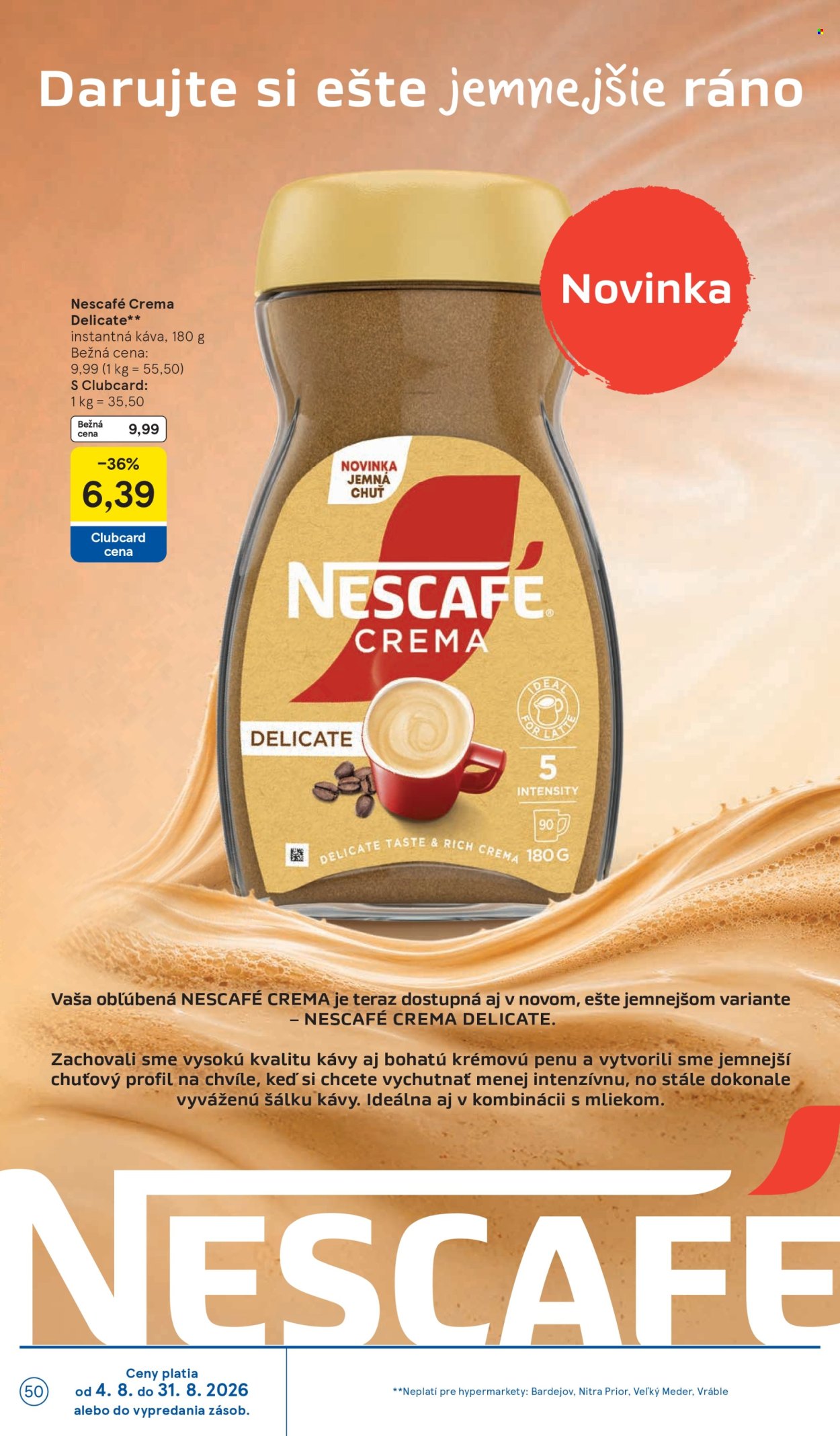 Leták TESCO - 5.8.2026 - 11.8.2026. Strana 50