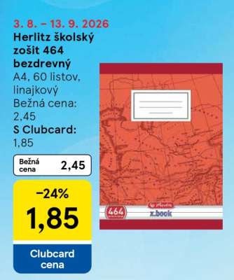 Herlitz školský zošit 464 bezdrevný**