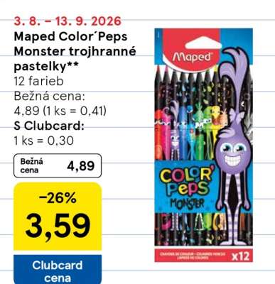 Maped Color´Peps Monster trojhranné pastelky**