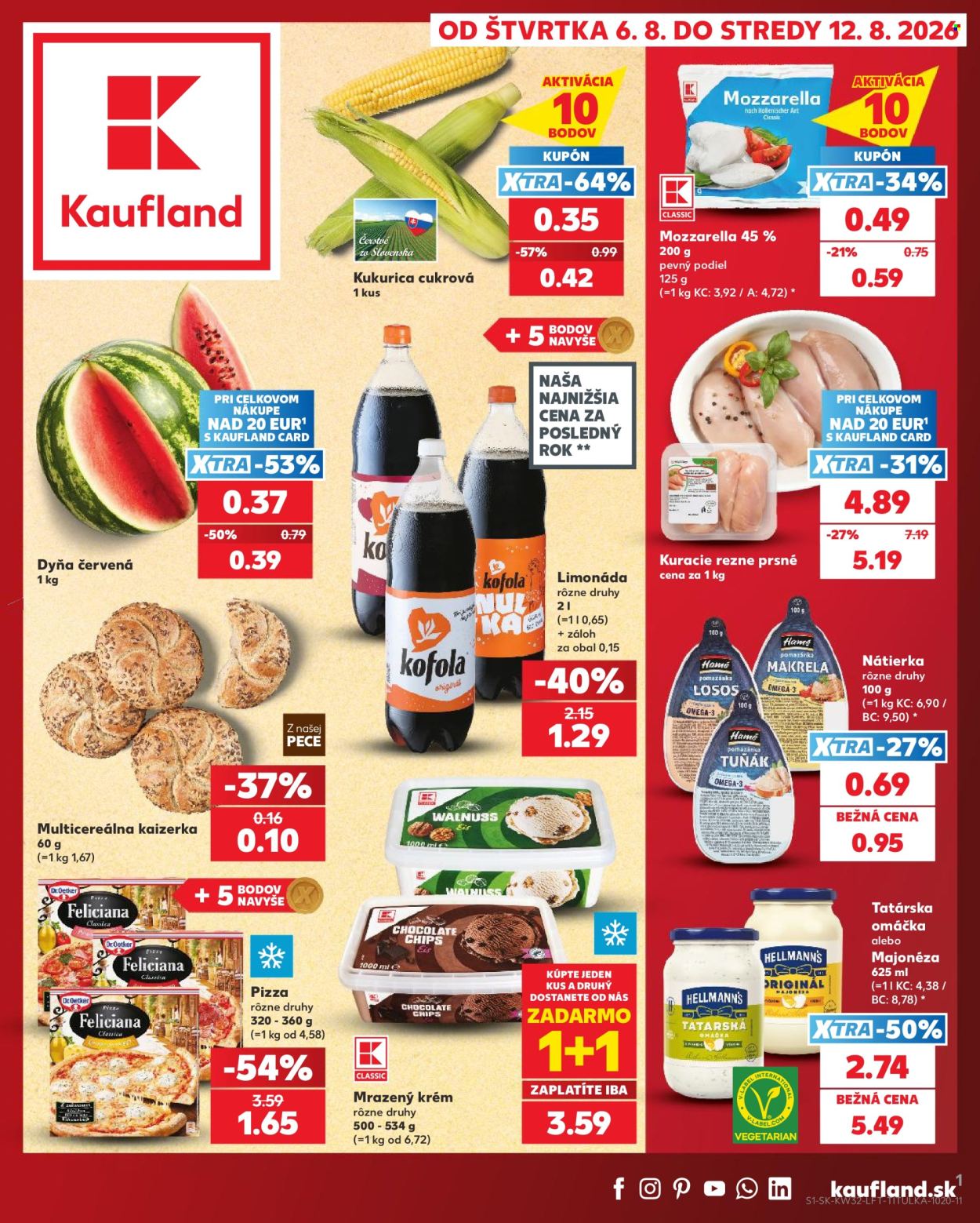 Leták Kaufland - 6.8.2026 - 12.8.2026. Strana 1
