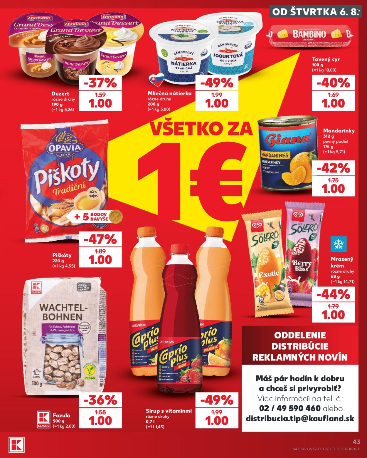 Leták Kaufland - 6.8.2026 - 12.8.2026. Strana 43