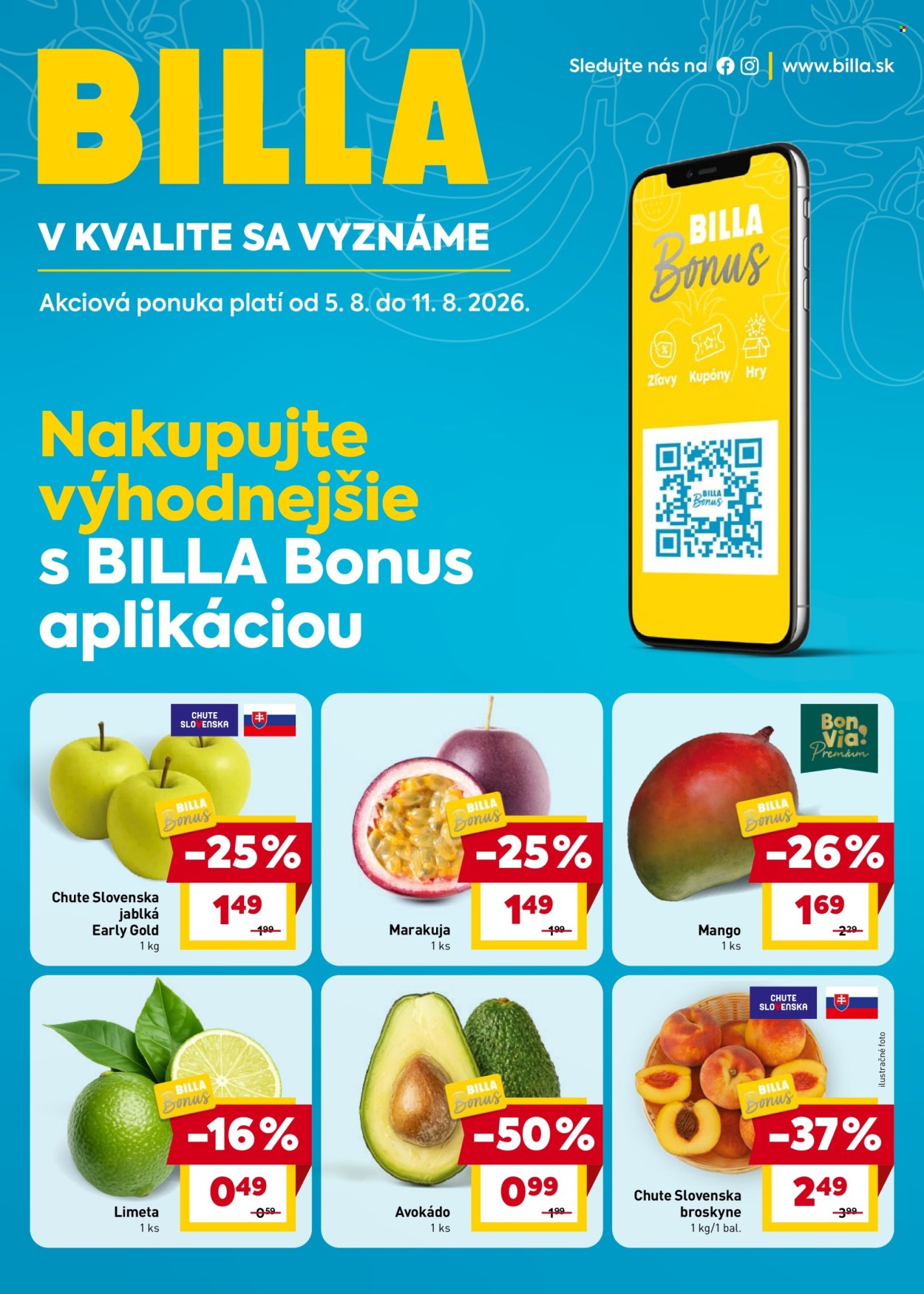 Leták Billa - 5.8.2026 - 11.8.2026. Strana 1