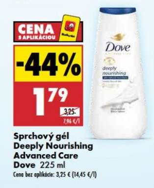 Sprchový gél Deeply Nourishing Advanced Care Dove 225 ml