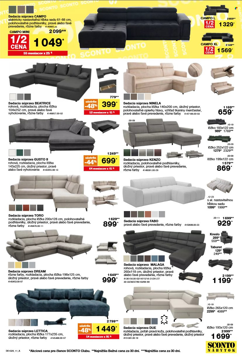 Leták Sconto nábytok - 5.8.2026 - 25.8.2026. Strana 11