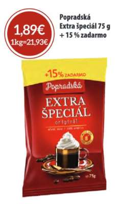 Popradská Extra špeciál 75 g + 15 % zadarmo