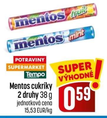 MENTOS CUKRÍKY