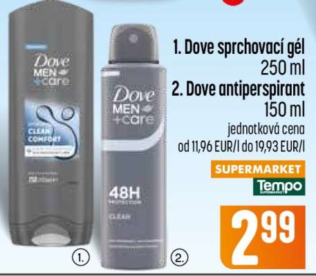 Dove sprchovací gel a antiperspirant
