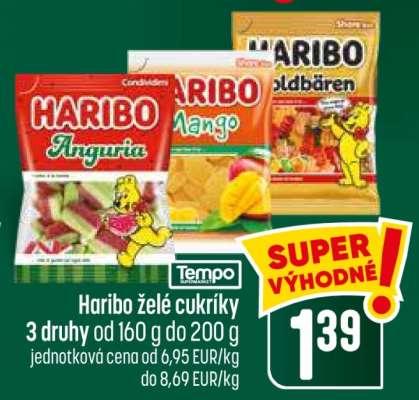 HARIBO Želé cukríky