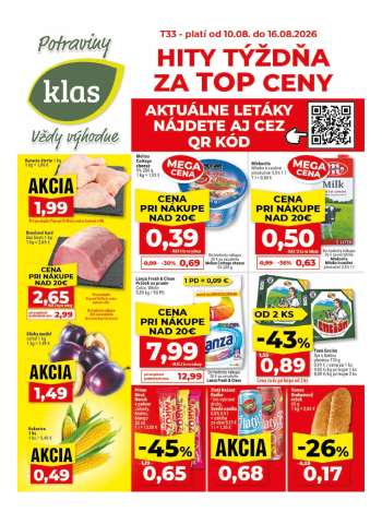 Leták Klas - 10.8.2026 - 16.8.2026.