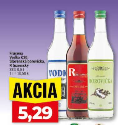 Frucona Vodka K20, Slovenská borovička, R tuzemský