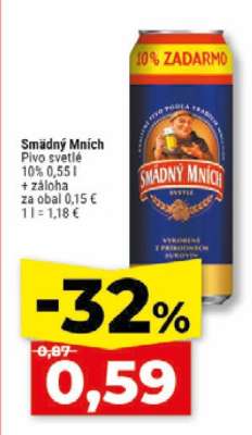Smädný Mních Pivo svetlé