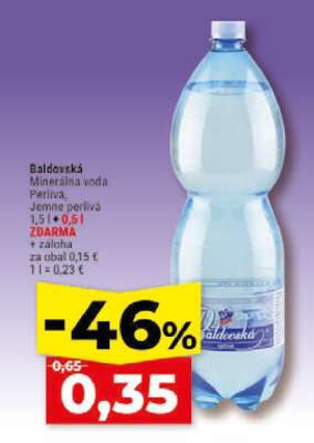 BALDOVSKÁ Minerálna voda