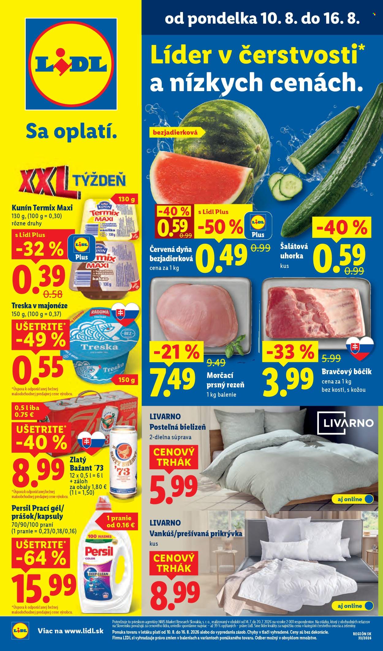 Leták Lidl - 10.8.2026 - 16.8.2026. Strana 1