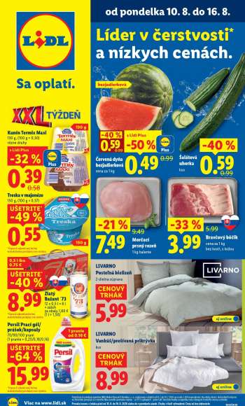 Leták Lidl - 10.8.2026 - 16.8.2026.