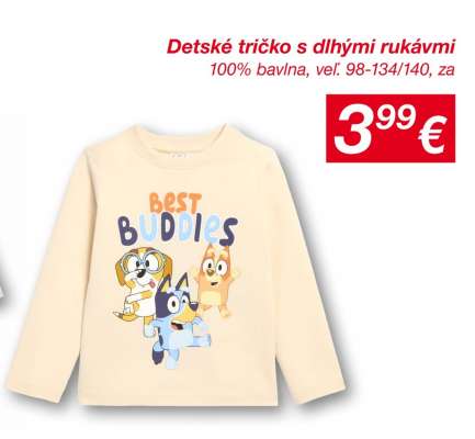 Dětské tričko s dlouhými rukávy
