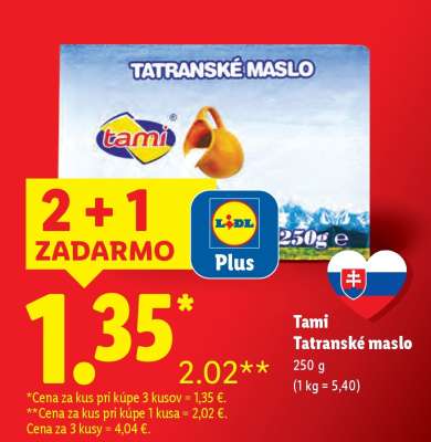 Tami Tatranské maslo