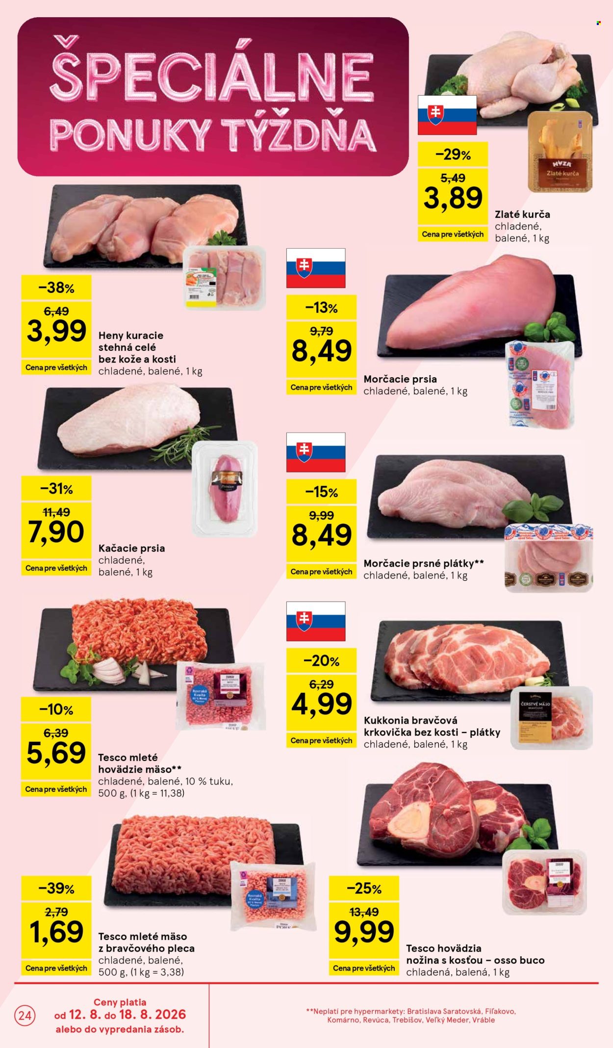 Leták TESCO - 12.8.2026 - 18.8.2026. Strana 24