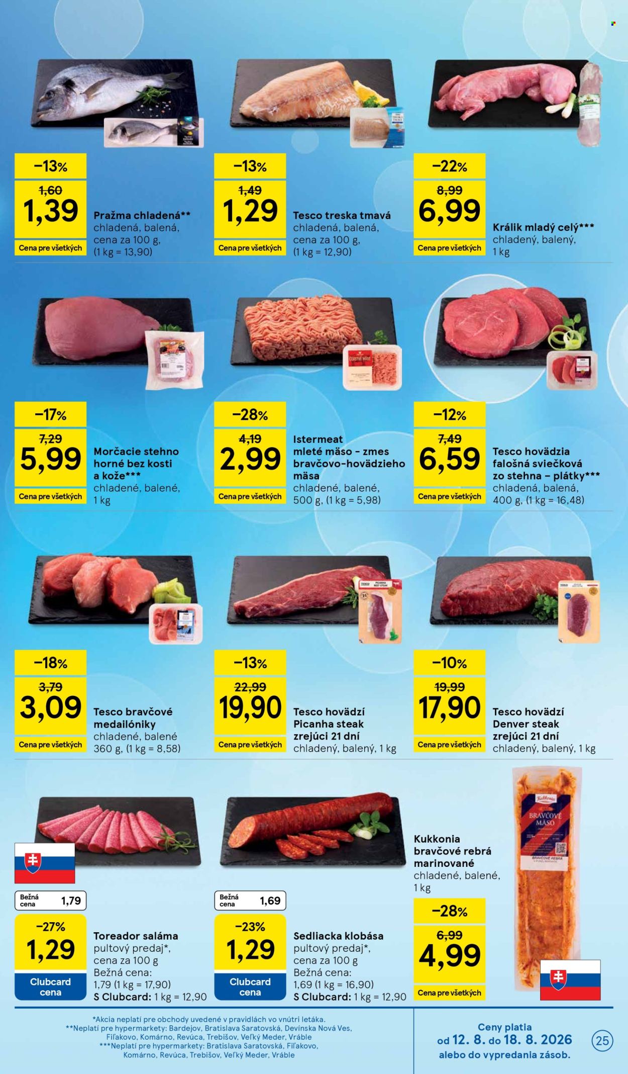 Leták TESCO - 12.8.2026 - 18.8.2026. Strana 25