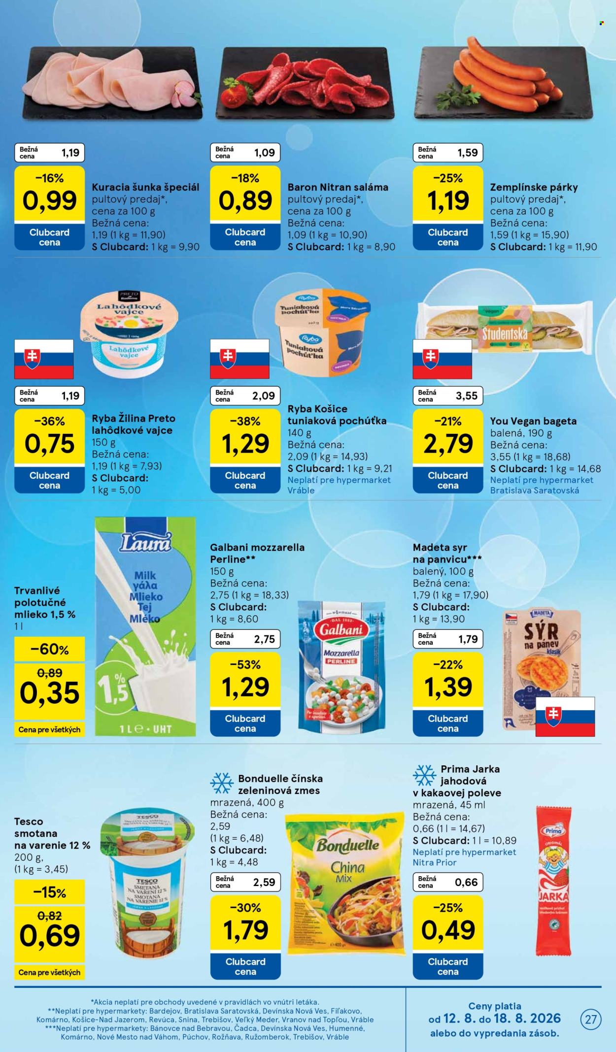 Leták TESCO - 12.8.2026 - 18.8.2026. Strana 27