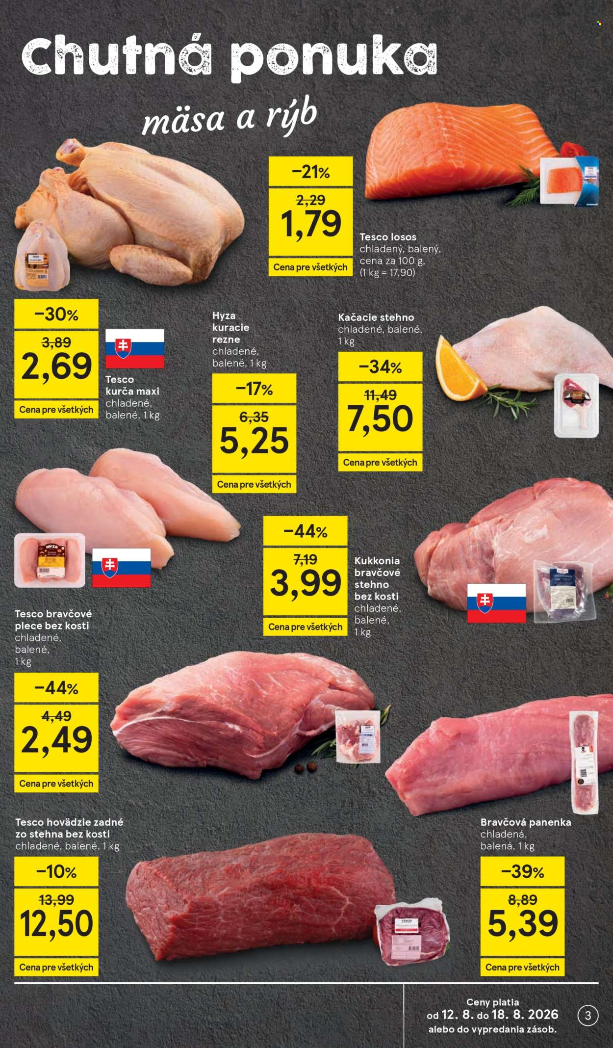 Leták TESCO supermarket - 12.8.2026 - 18.8.2026. Strana 3
