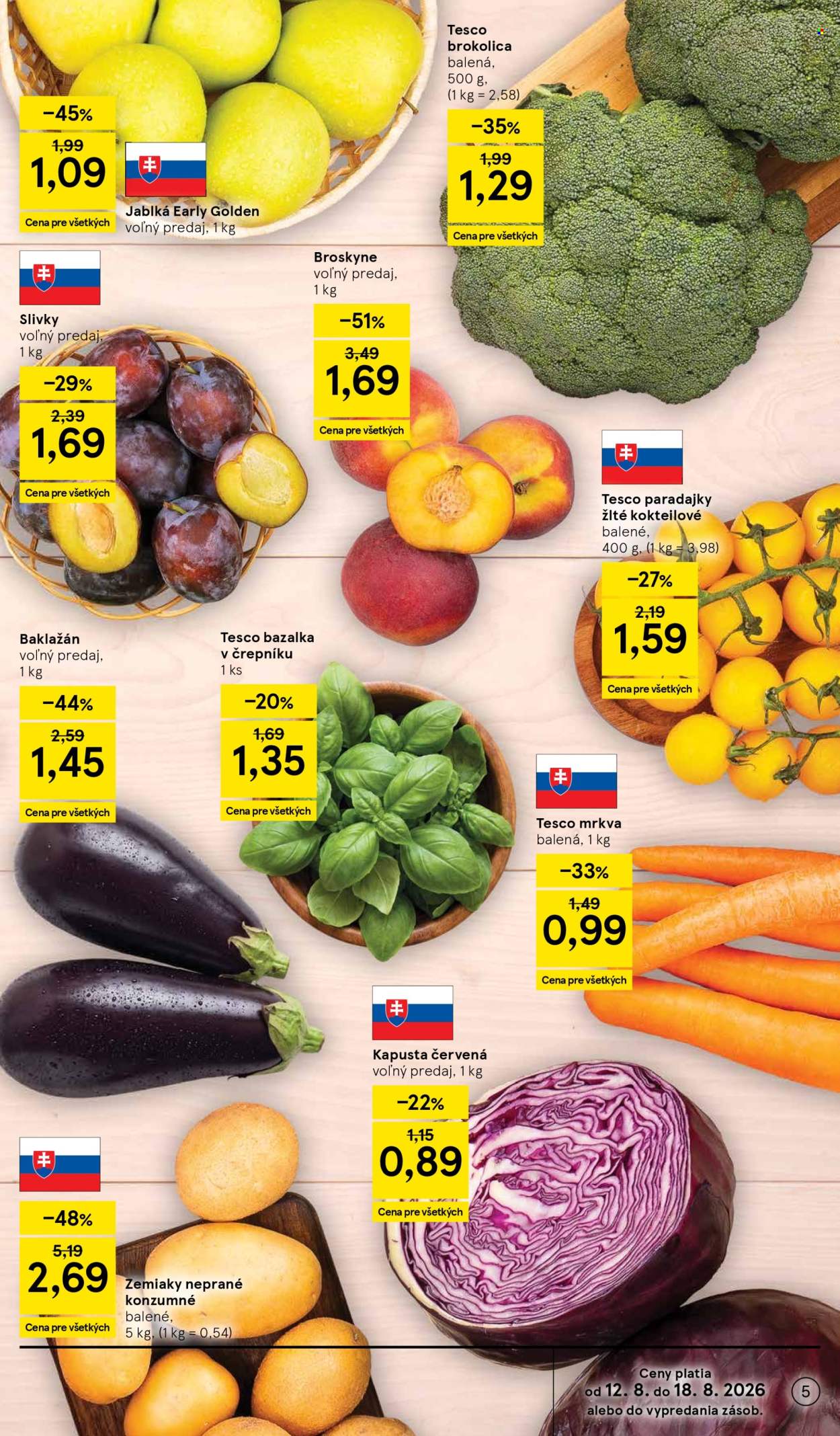 Leták TESCO supermarket - 12.8.2026 - 18.8.2026. Strana 5