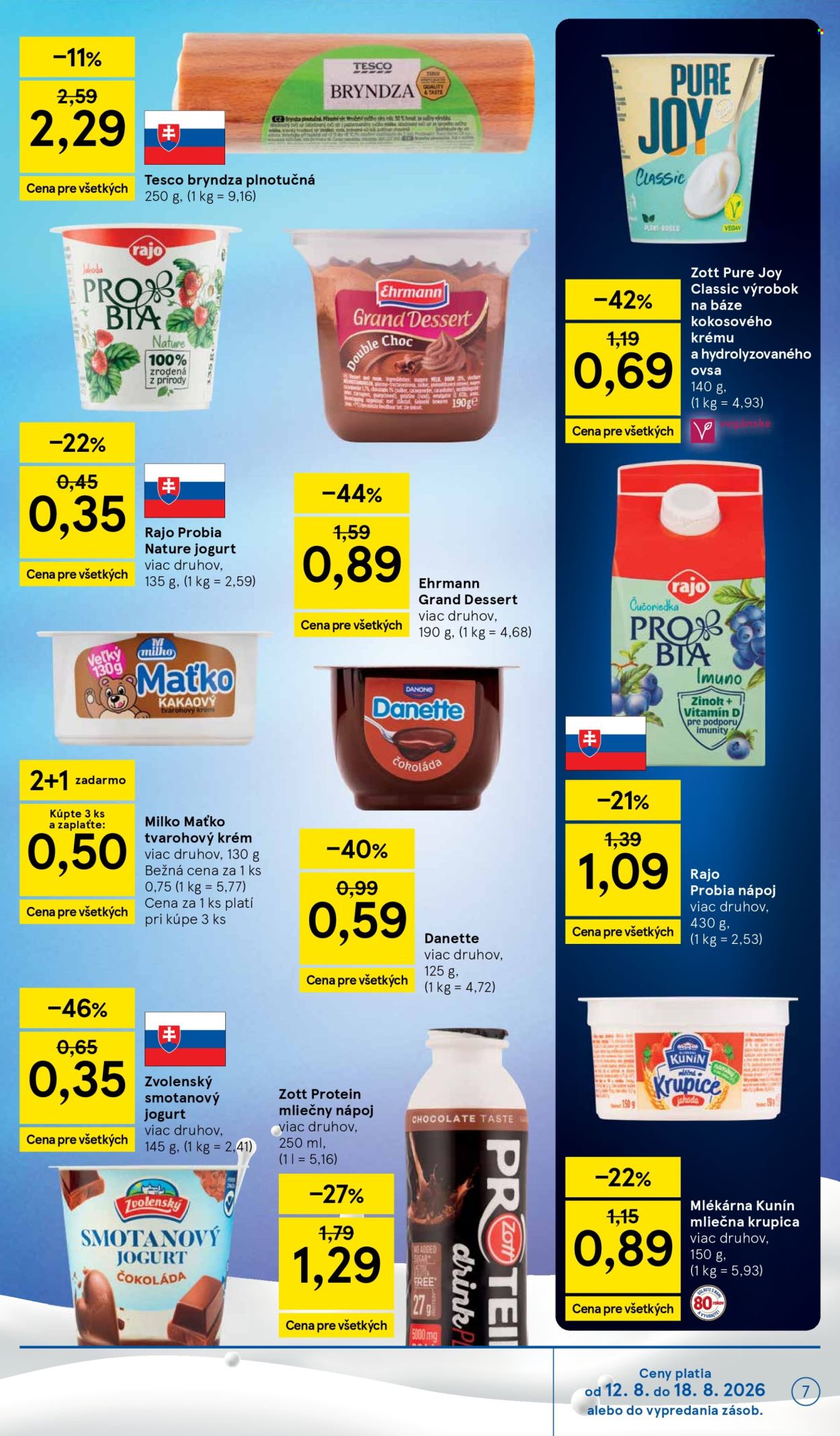 Leták TESCO supermarket - 12.8.2026 - 18.8.2026. Strana 7