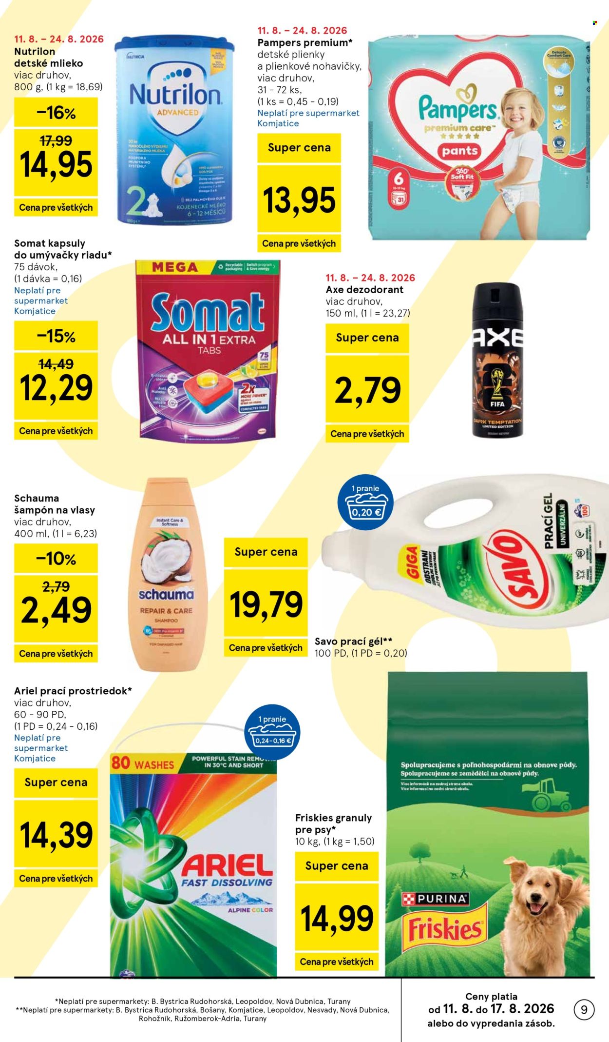 Leták TESCO supermarket - 12.8.2026 - 18.8.2026. Strana 9