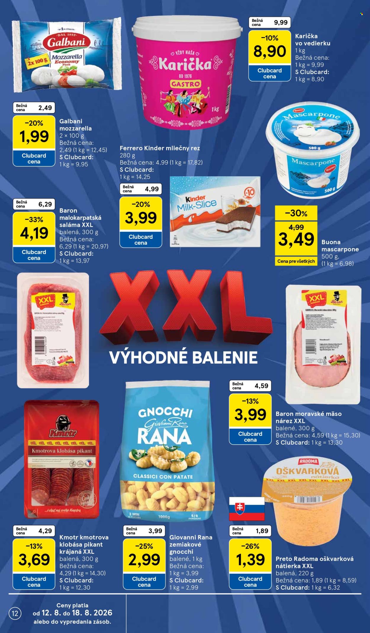 Leták TESCO supermarket - 12.8.2026 - 18.8.2026. Strana 12