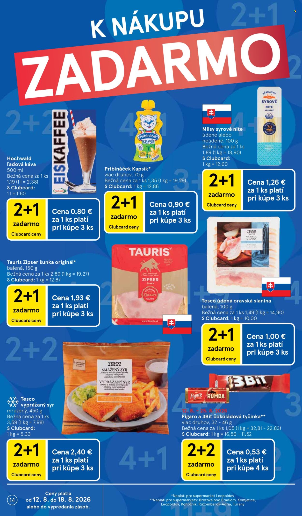 Leták TESCO supermarket - 12.8.2026 - 18.8.2026. Strana 14
