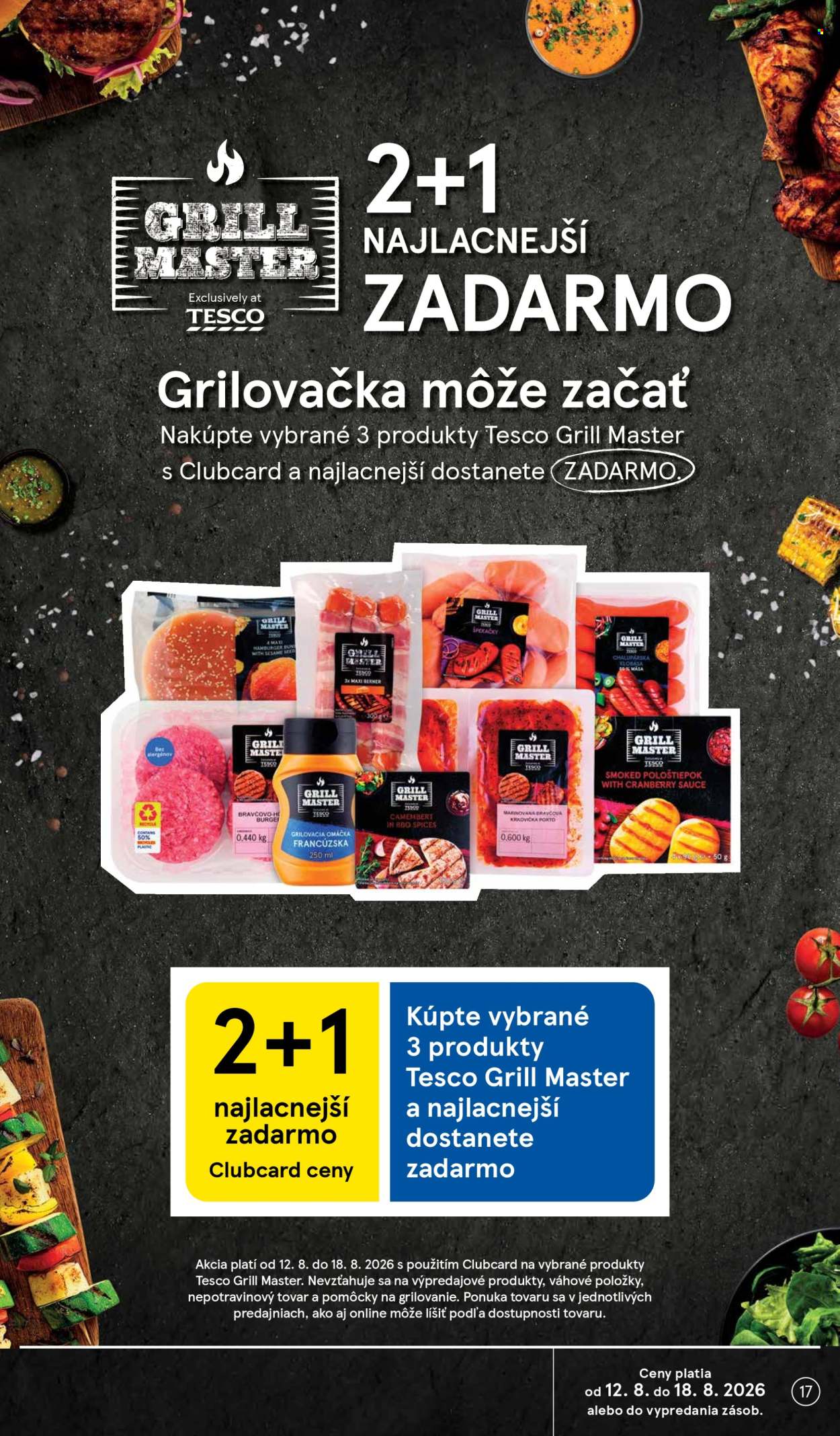 Leták TESCO supermarket - 12.8.2026 - 18.8.2026. Strana 17