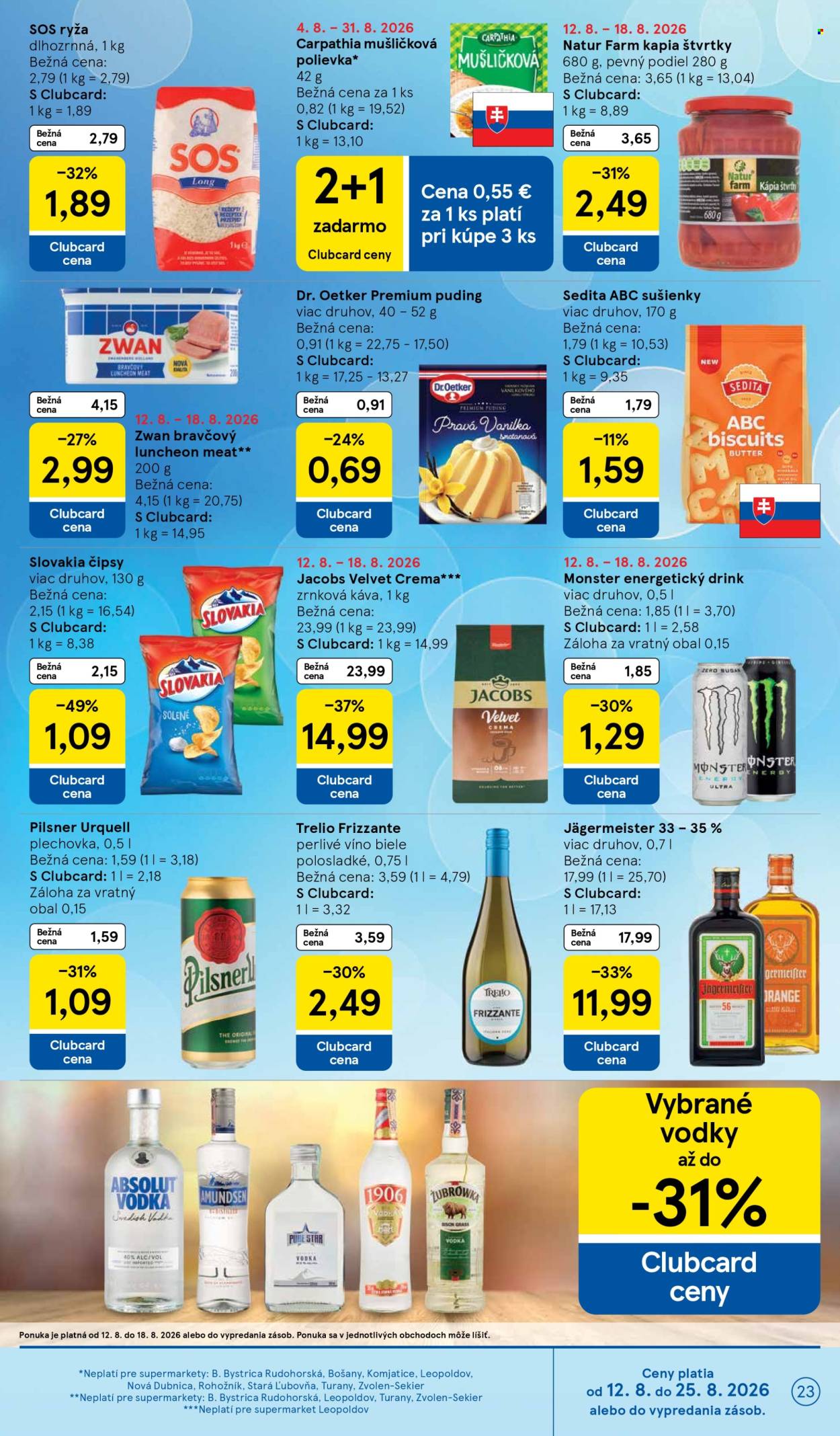 Leták TESCO supermarket - 12.8.2026 - 18.8.2026. Strana 23