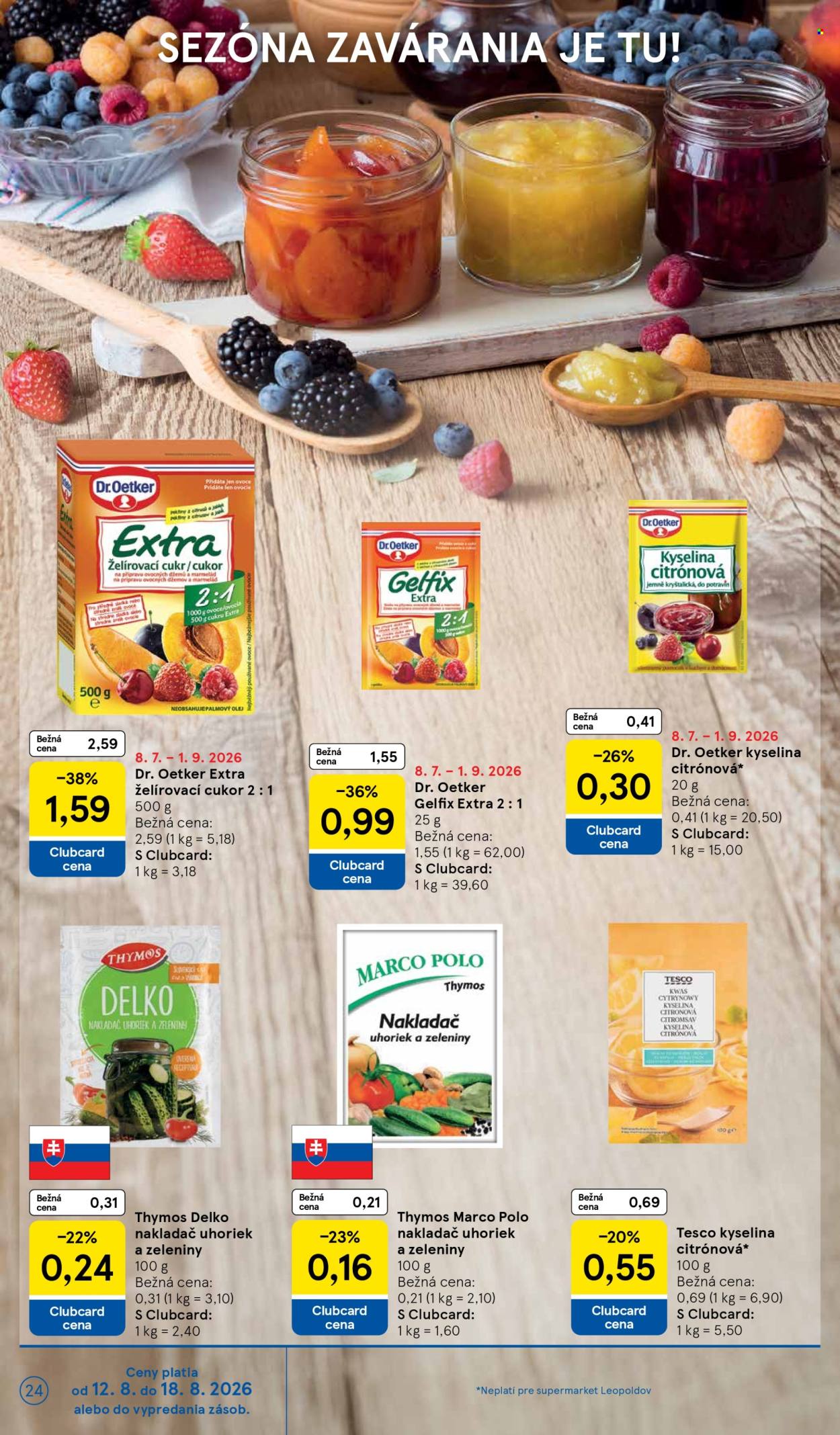 Leták TESCO supermarket - 12.8.2026 - 18.8.2026. Strana 24
