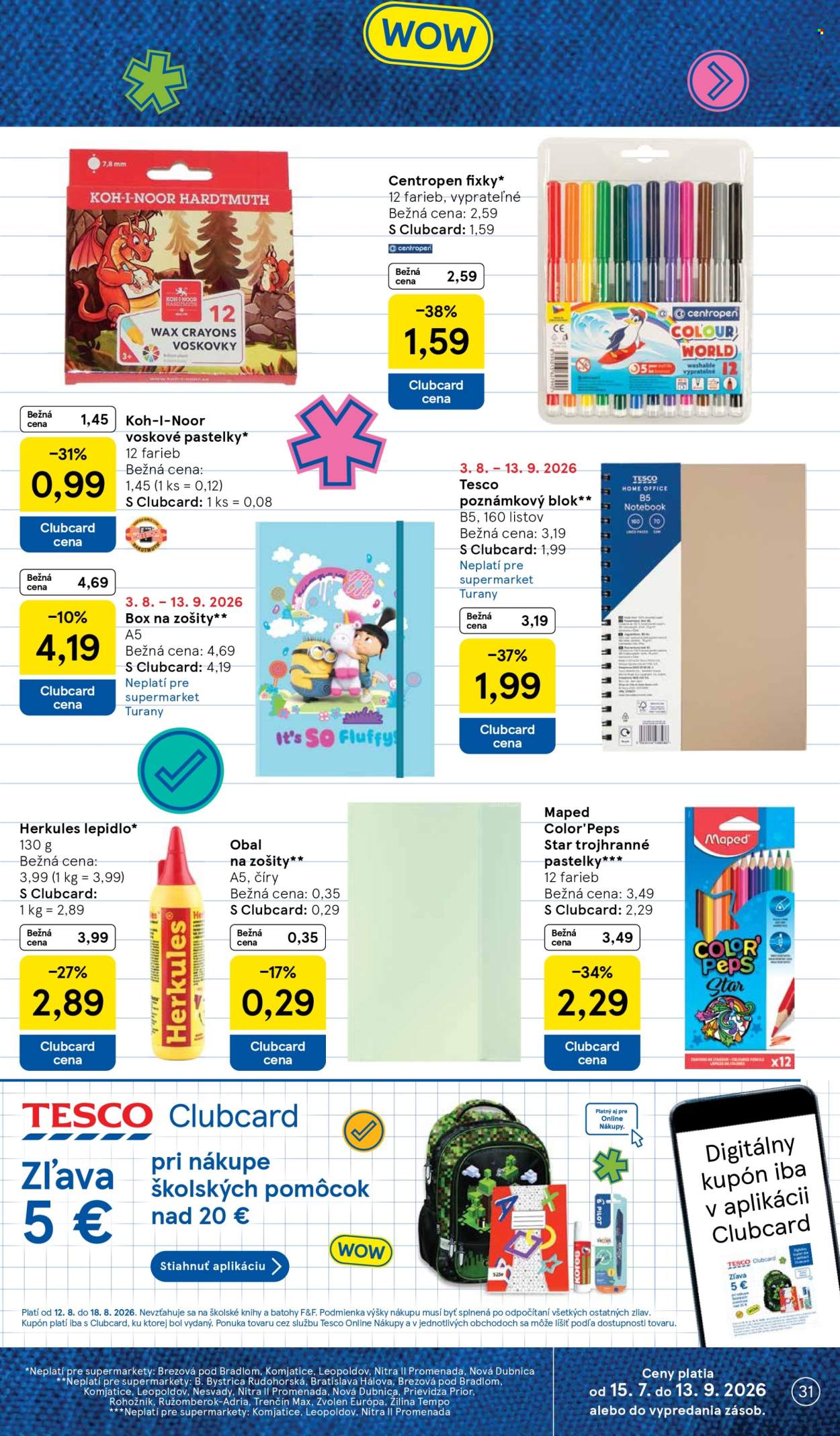 Leták TESCO supermarket - 12.8.2026 - 18.8.2026. Strana 31