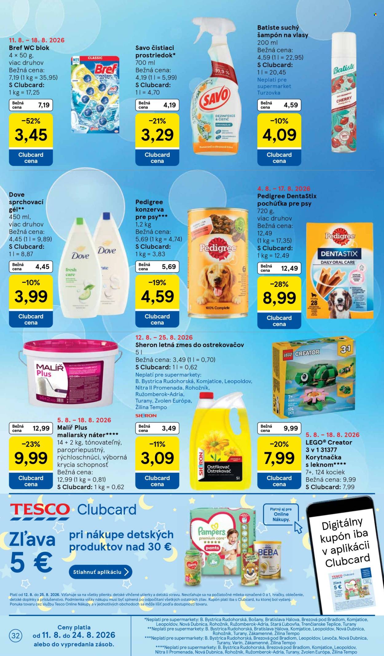 Leták TESCO supermarket - 12.8.2026 - 18.8.2026. Strana 32