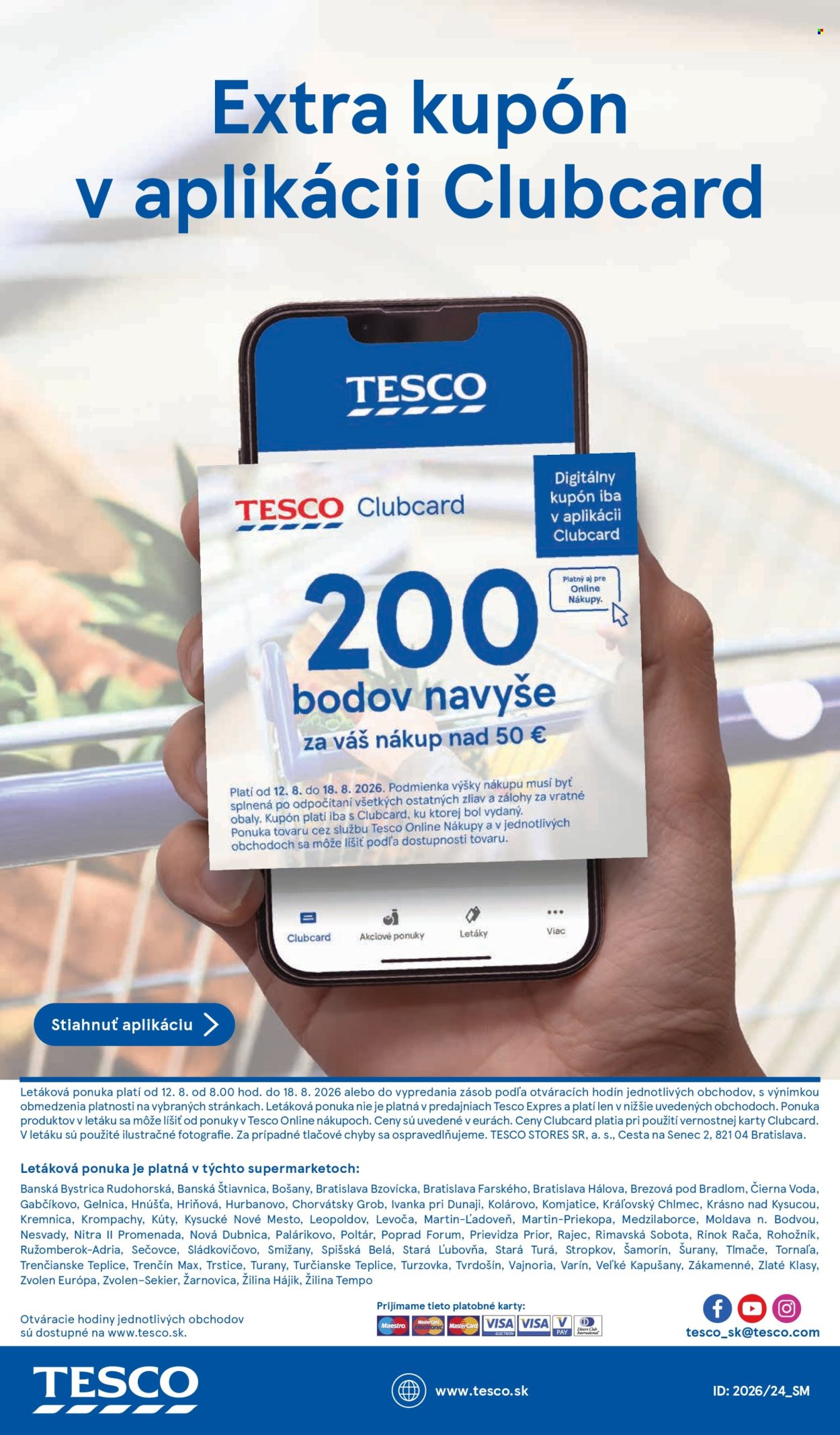 Leták TESCO supermarket - 12.8.2026 - 18.8.2026. Strana 34