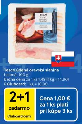 Tesco údená oravská slanina