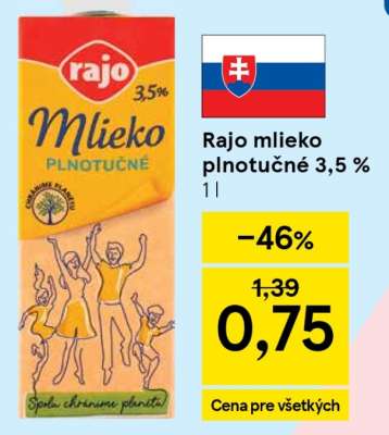 Rajo mlieko plnotučné 3,5 %