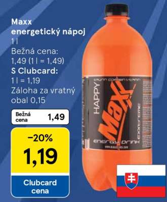 Maxx energetický nápoj