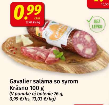 Gavalier saláma so syrom Krásno 100 g