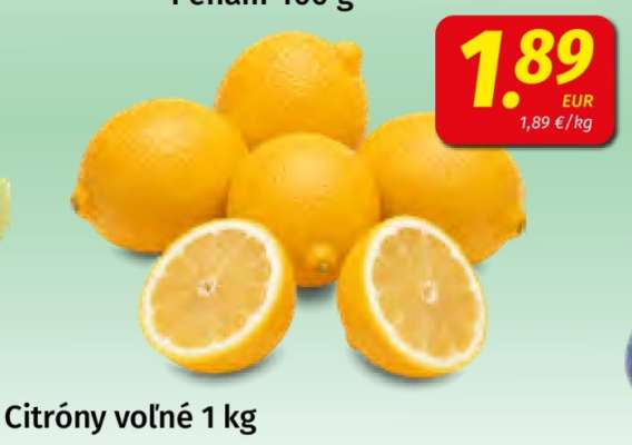 Citróny voľné 1 kg