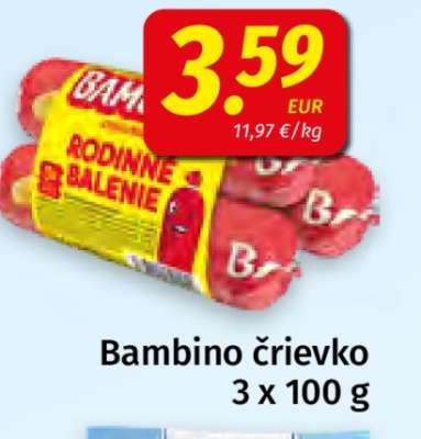 Bambino črievko 3 x 100 g