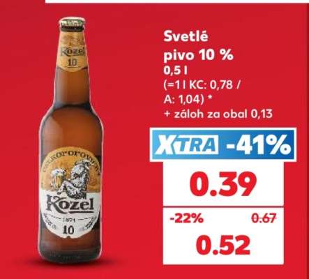 Svetlé pivo 10 %