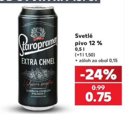 Staropramen extra chmeľ