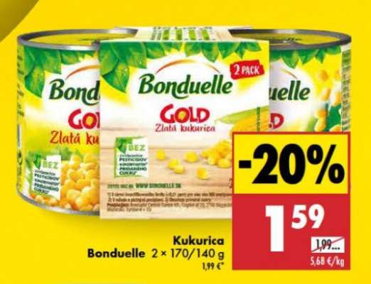 Bonduelle 2 × 170/140 g