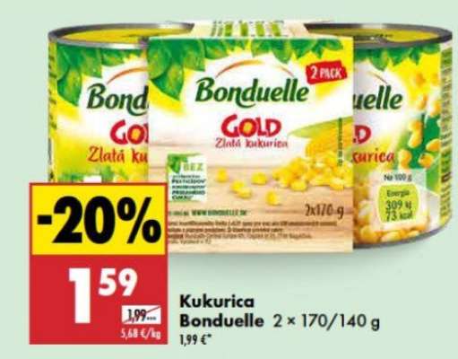 Kukurica Bonduelle 2 × 170/140 g