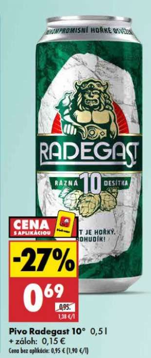 Pivo Radegast 10°