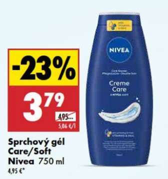 Sprchový gél Care/Soft Nivea 750 ml