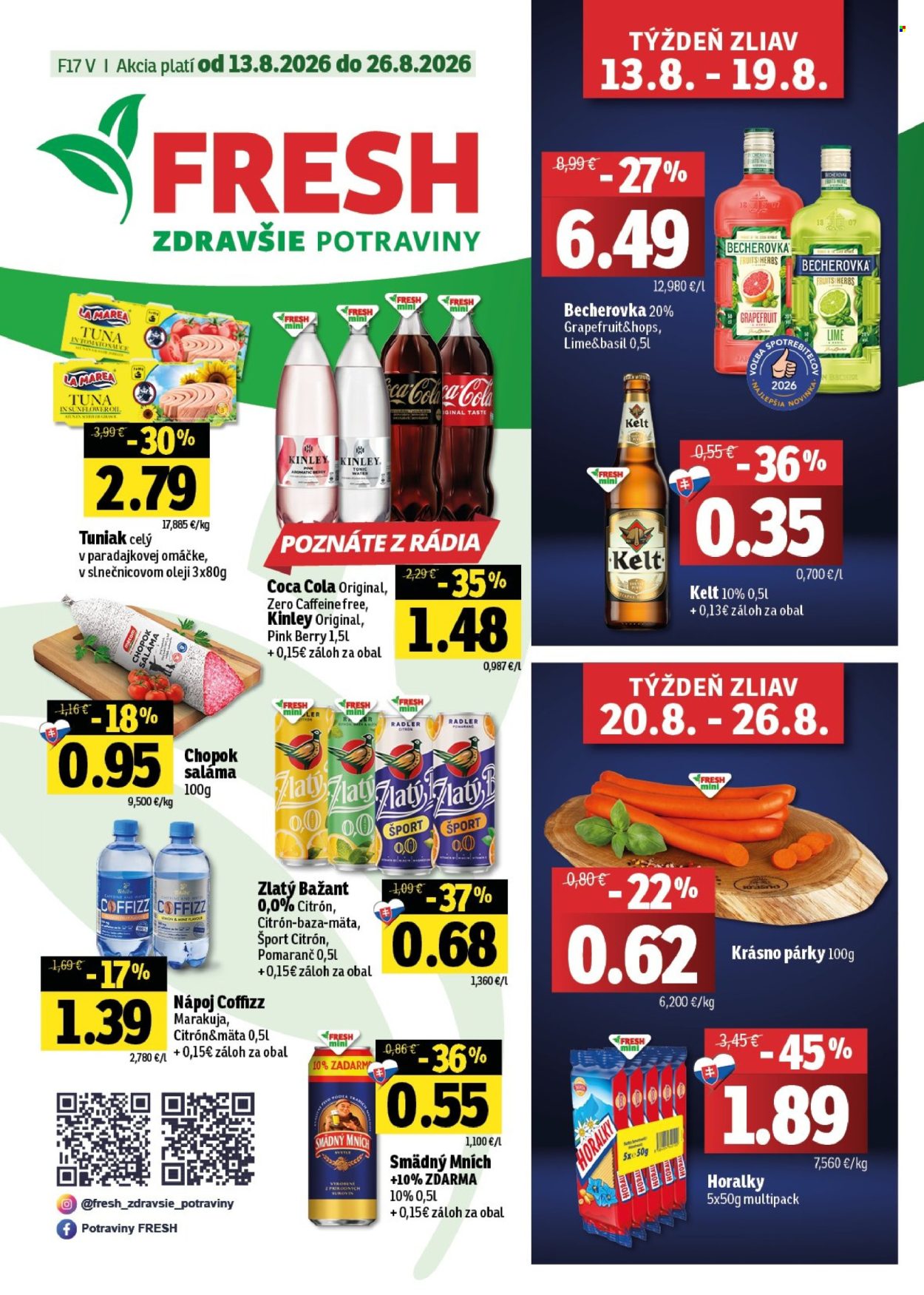 Leták FRESH - 13.8.2026 - 26.8.2026. Strana 1